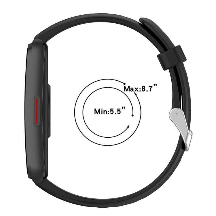 For Keep Band B5 / B4 / B4 Lite 16mm Glossy Surface Silicone Watch Band(Black)