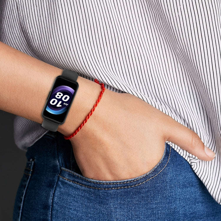 For Keep Band B5 / B4 / B4 Lite 16mm Glossy Surface Silicone Watch Band(Red)