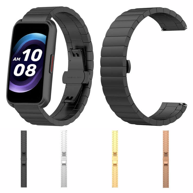 For Keep Band B4 16mm One-bead Steel Watch Band(Black)