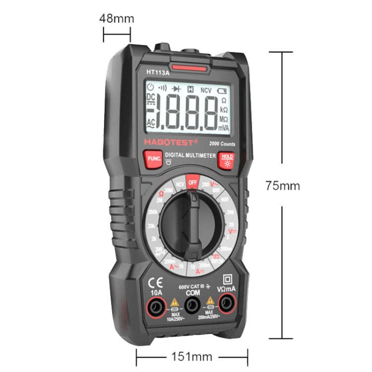HABOTEST HT113C Automatic Range High-precision Digital Multimeter