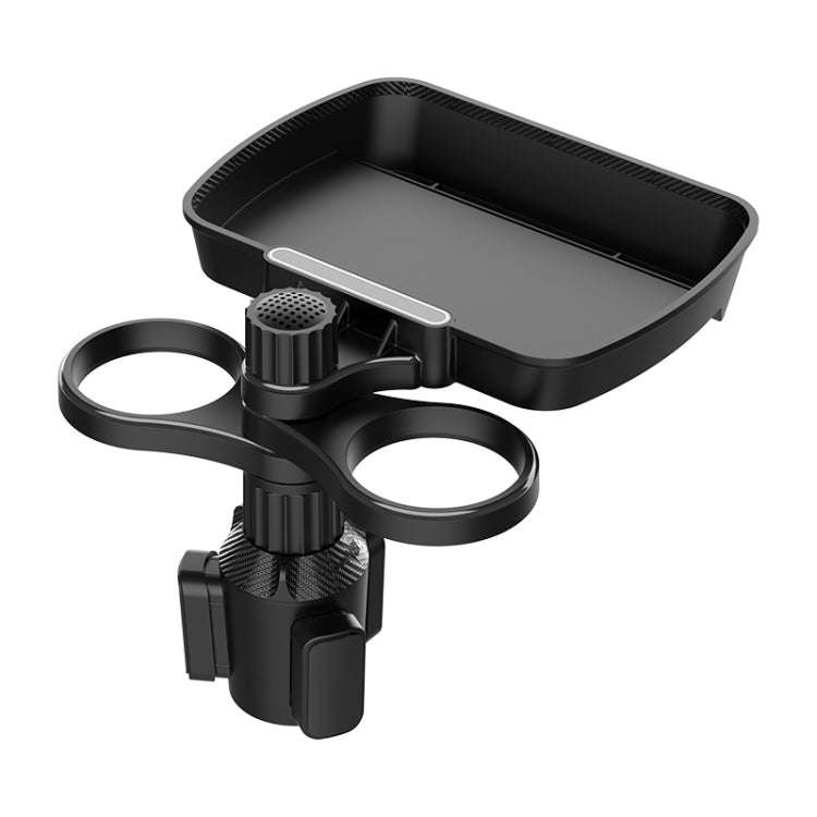 B05 Car Drink Water Cup Holder 360 Degree Rotating Dinner Plate(Black)