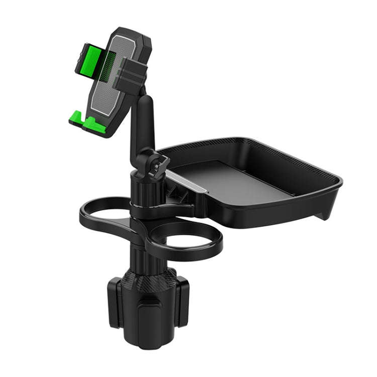 B06 Car Drink Water Cup Mobile Phone Holder 360 Degree Rotating Dinner Plate(Green)