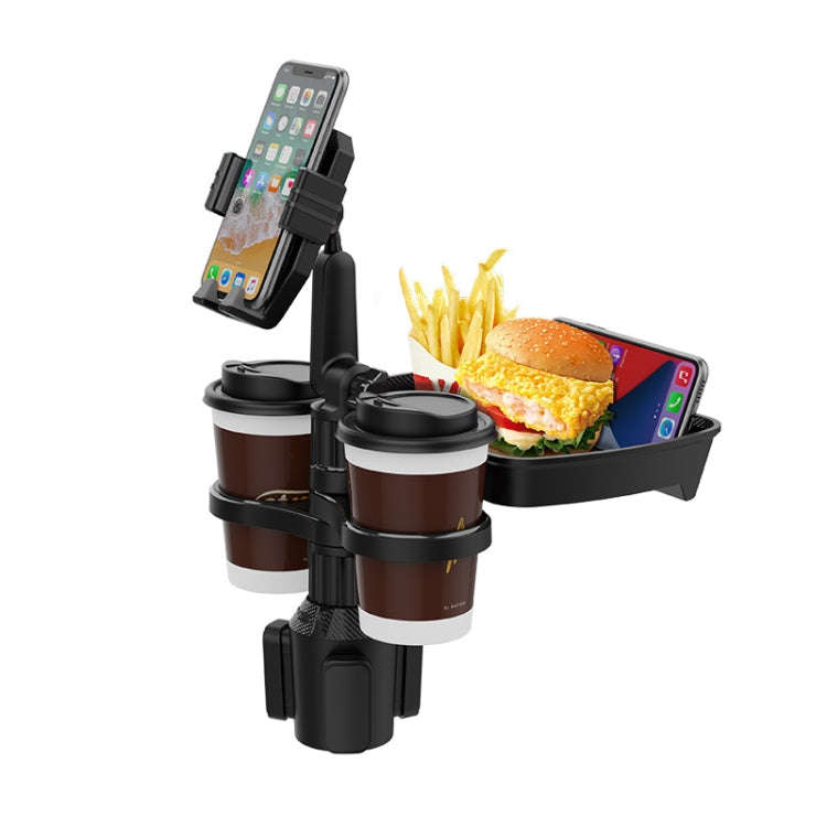 B10 Car Drink Water Cup Mobile Phone Holder 360 Degree Rotating Dinner Plate(Grey)