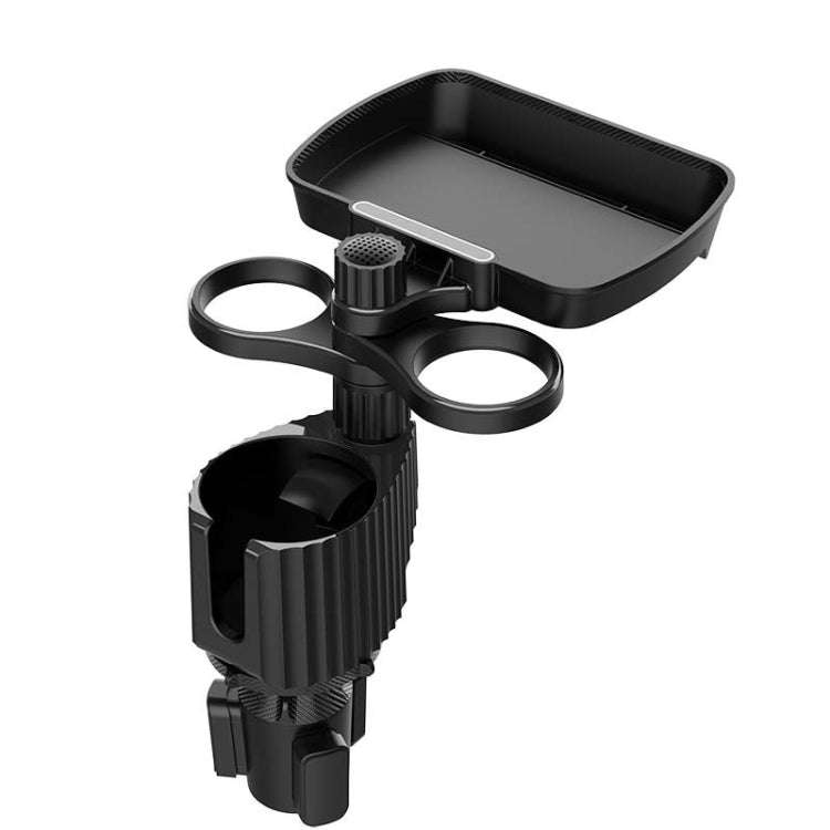 A05 Car Drink Water Cup Holder 360 Degree Rotating Dinner Plate(Black)