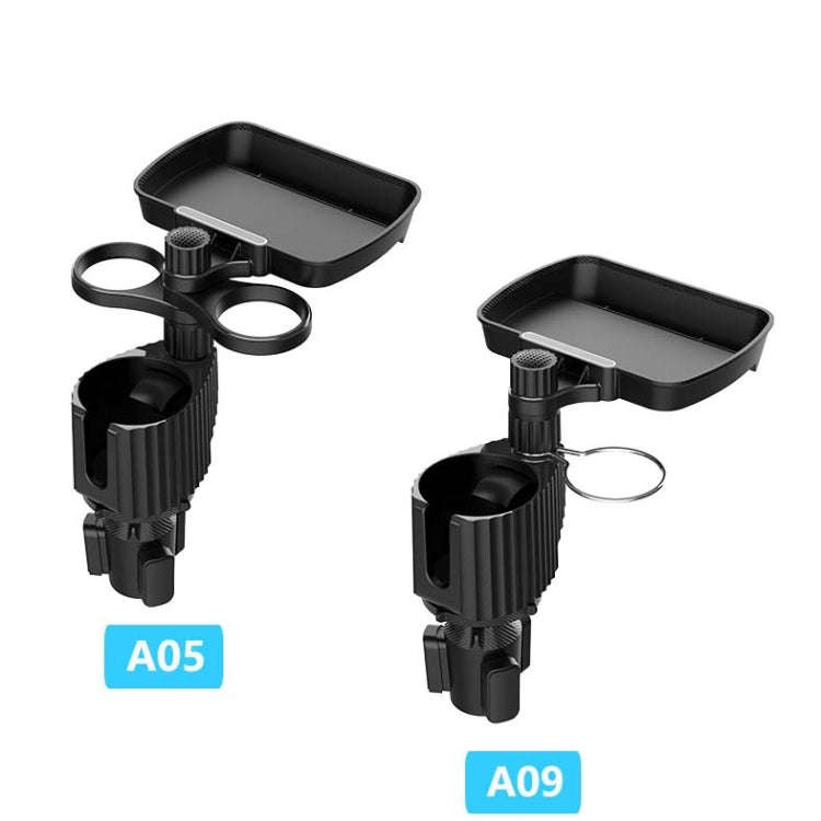 A05 Car Drink Water Cup Holder 360 Degree Rotating Dinner Plate(Black)