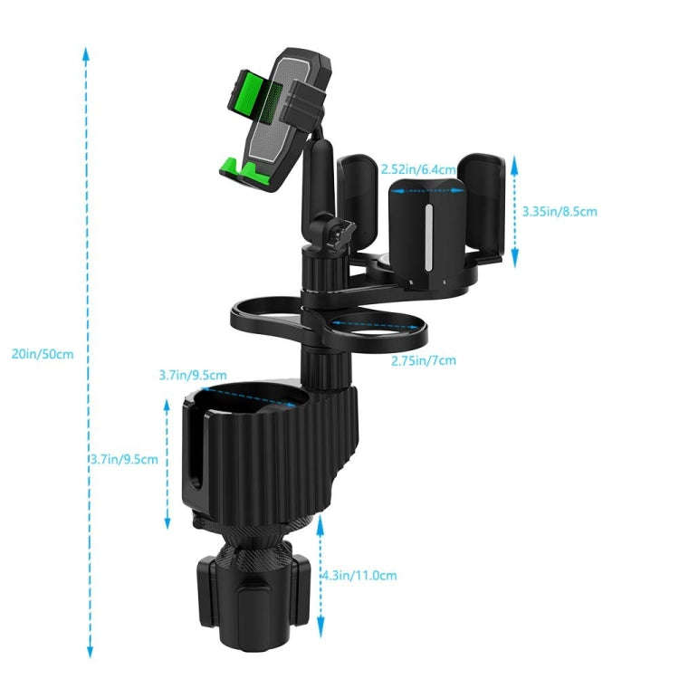 A08 Car Drink Water Cup Mobile Phone Holder(Grey)