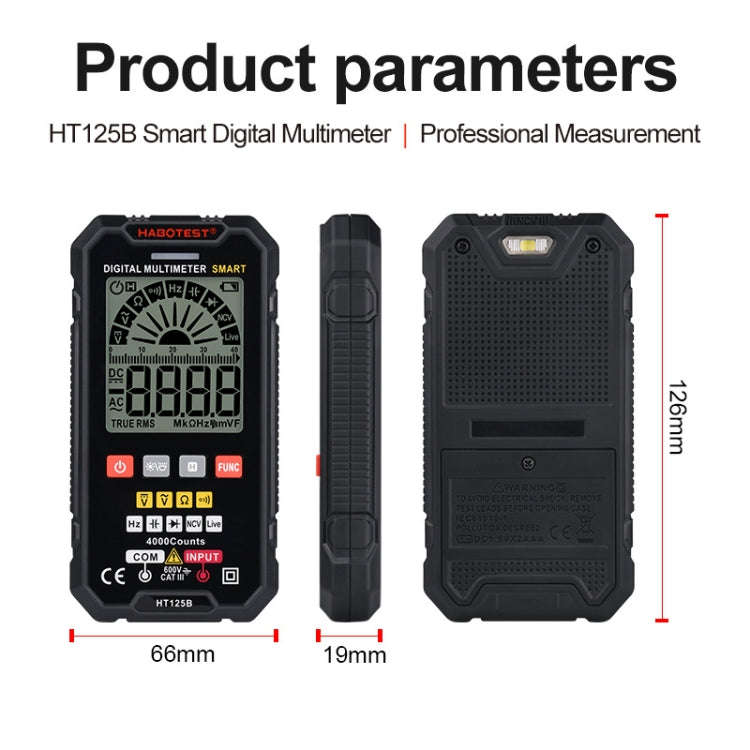 HABOTEST HT125B Digital High Precision Mini Universal Meter