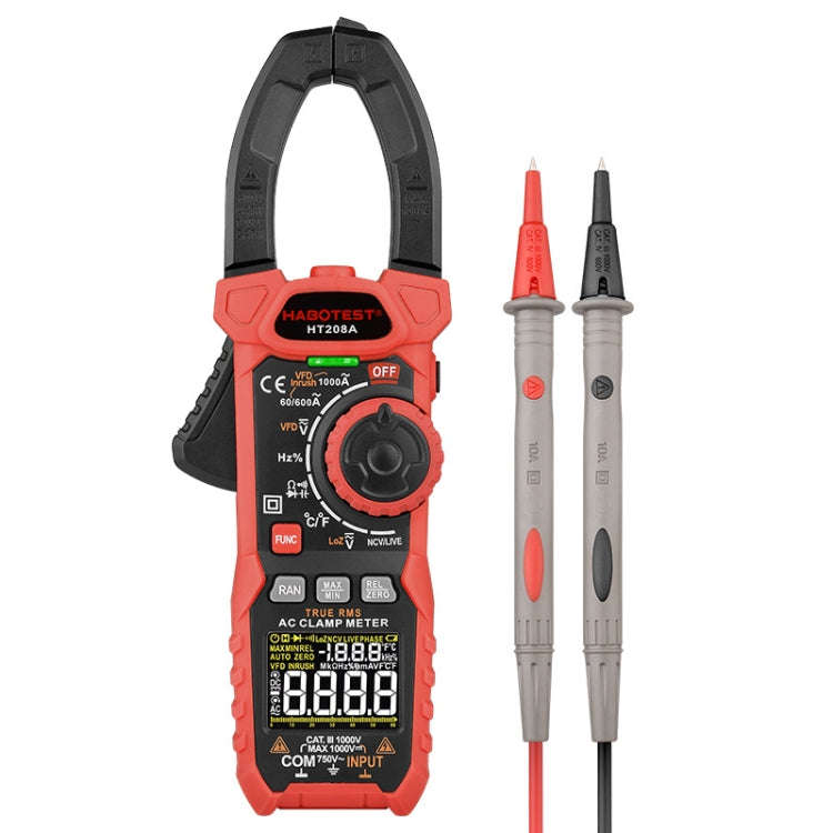 HABOTEST HT208A 1000A Clamp Multi-Function Anti-burning Digital Multimeter