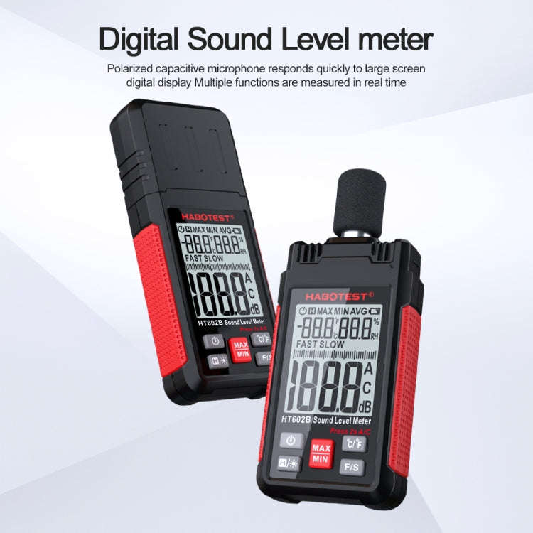 HABOTEST HT602B Multifunctional Digital Display Noise Decibel Tester