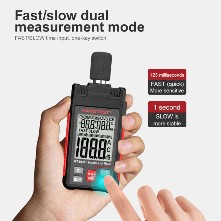 HABOTEST HT602B Multifunctional Digital Display Noise Decibel Tester