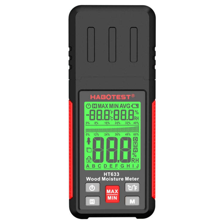 HABOTEST HT633 Portable Multifunctional Digital Display Wood Moisture Detector