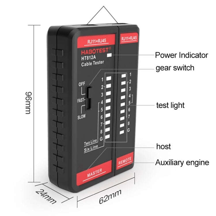 HABOTEST HT812A 2 in 1 Telephone Line Network Line Tester