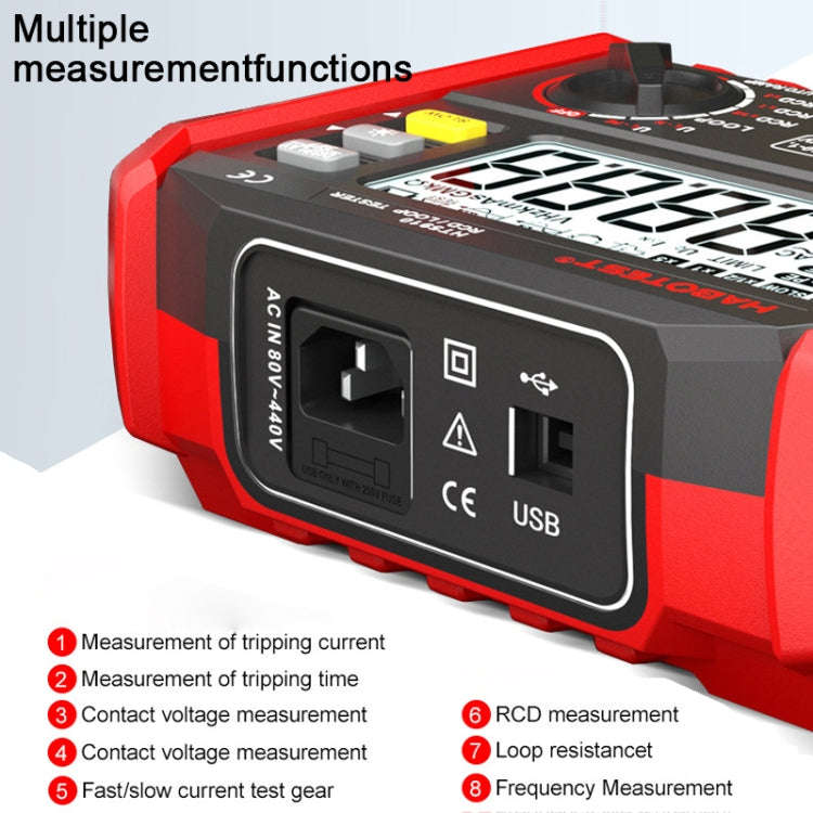 HABOTEST HT5910 Leakage Switch & Loop Resistance Tester