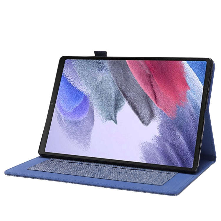 For Huawei MatePad SE Fabric Leather Tablet Case with Wake-up / Sleep Function(Blue)