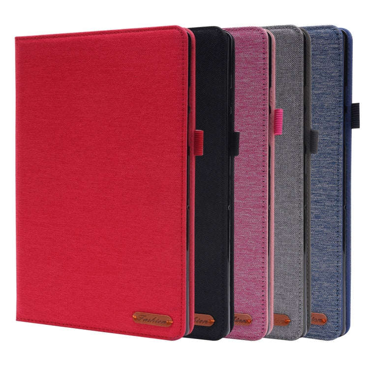 For Huawei MatePad SE Fabric Leather Tablet Case with Wake-up / Sleep Function(Red)
