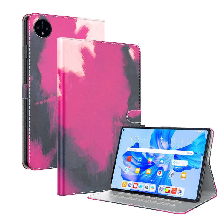 For Huawei MatePad Pro 11 2022 Watercolor Pattern Flip Leather Tablet Case(Berry Color)
