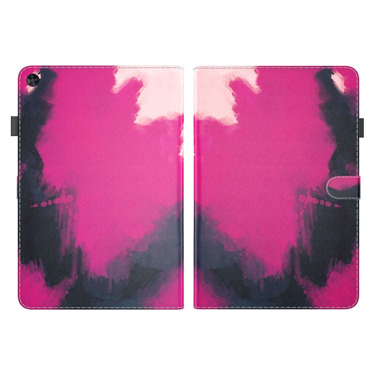 For Huawei MatePad SE Watercolor Pattern Flip Leather Tablet Case(Berry Color)