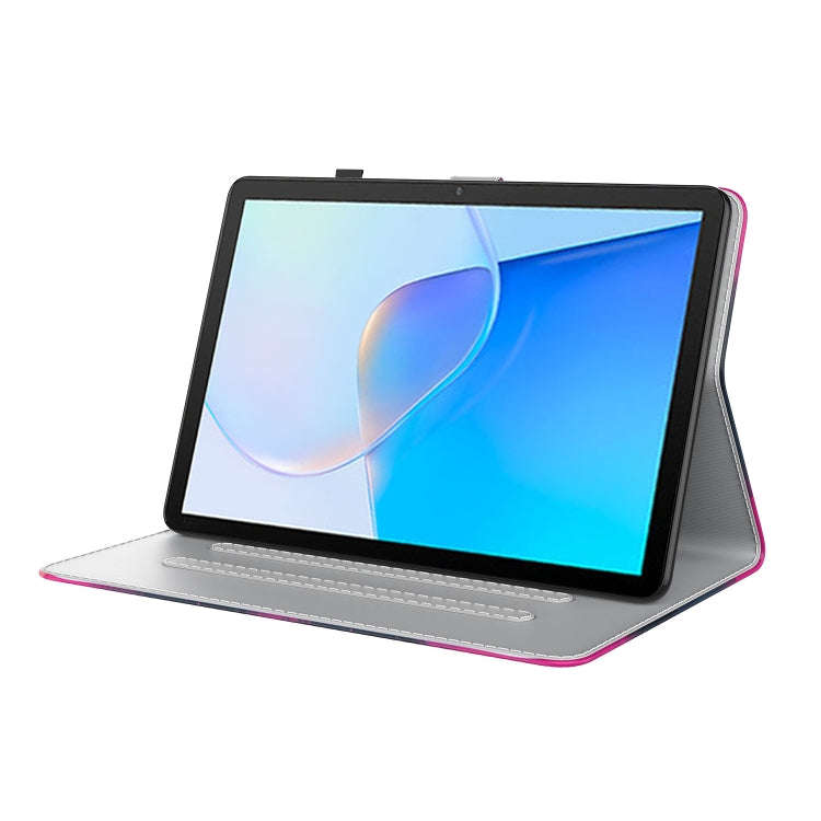 For Huawei MatePad SE Watercolor Pattern Flip Leather Tablet Case(Berry Color)