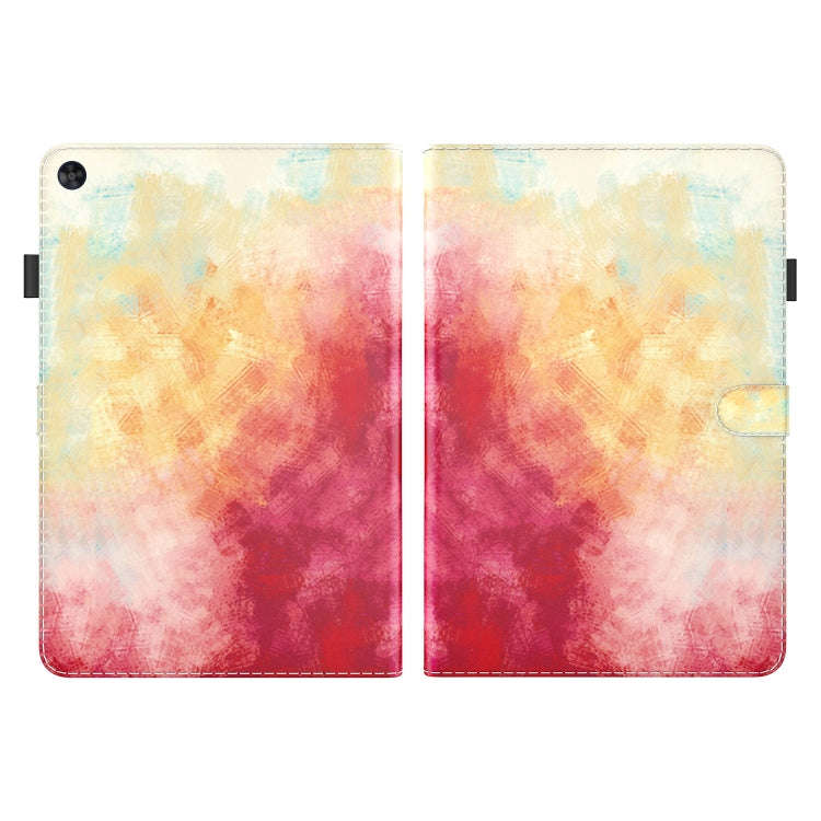 For Huawei MatePad SE Watercolor Pattern Flip Leather Tablet Case(Spring Cherry)