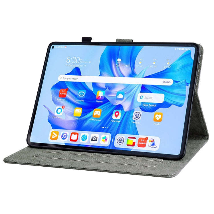 For Huawei MatePad Pro 11 2022 Tiger Pattern Flip Leather Tablet Case(Grey)