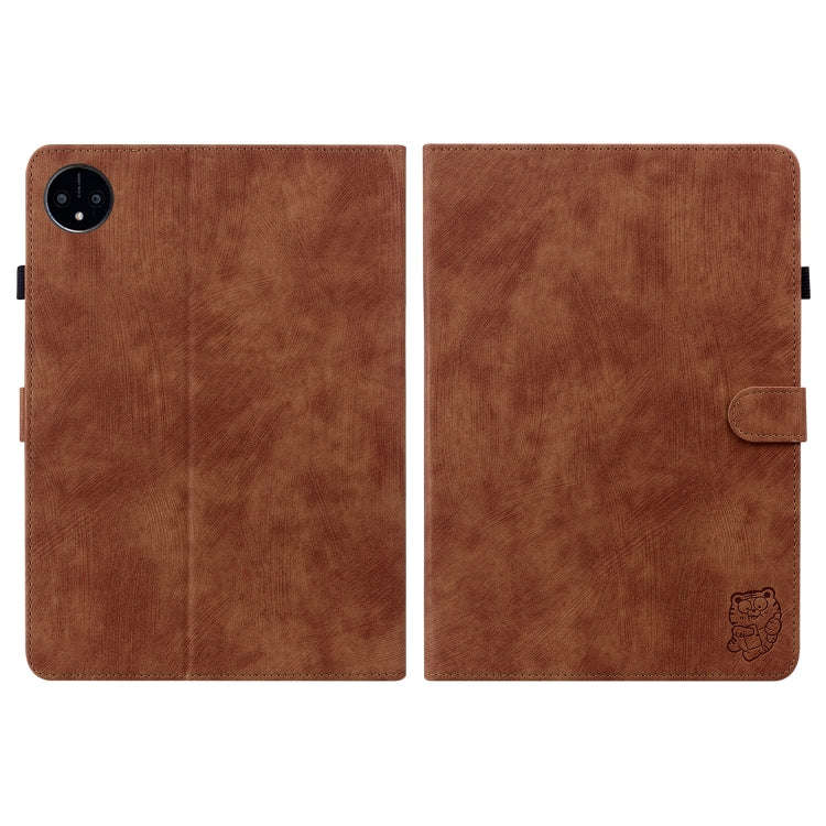 For Huawei MatePad Pro 11 2022 Tiger Pattern Flip Leather Tablet Case(Brown)