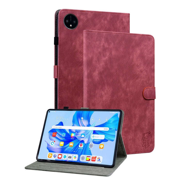 For Huawei MatePad Pro 11 2022 Tiger Pattern Flip Leather Tablet Case(Red)