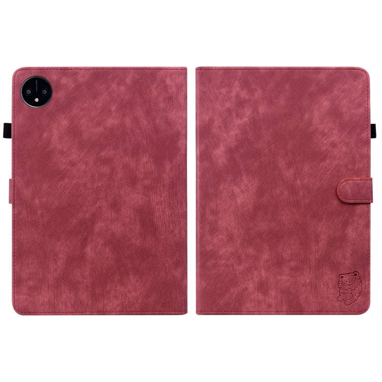 For Huawei MatePad Pro 11 2022 Tiger Pattern Flip Leather Tablet Case(Red)