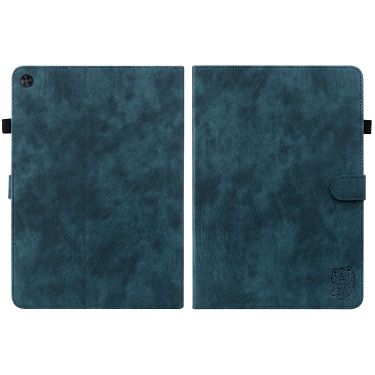 For Huawei MatePad SE Tiger Pattern Flip Leather Tablet Case(Dark Blue)