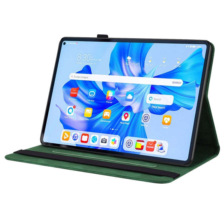 For Huawei MatePad Pro 11 2022 Butterfly Flower Embossed Leather Tablet Case(Green)