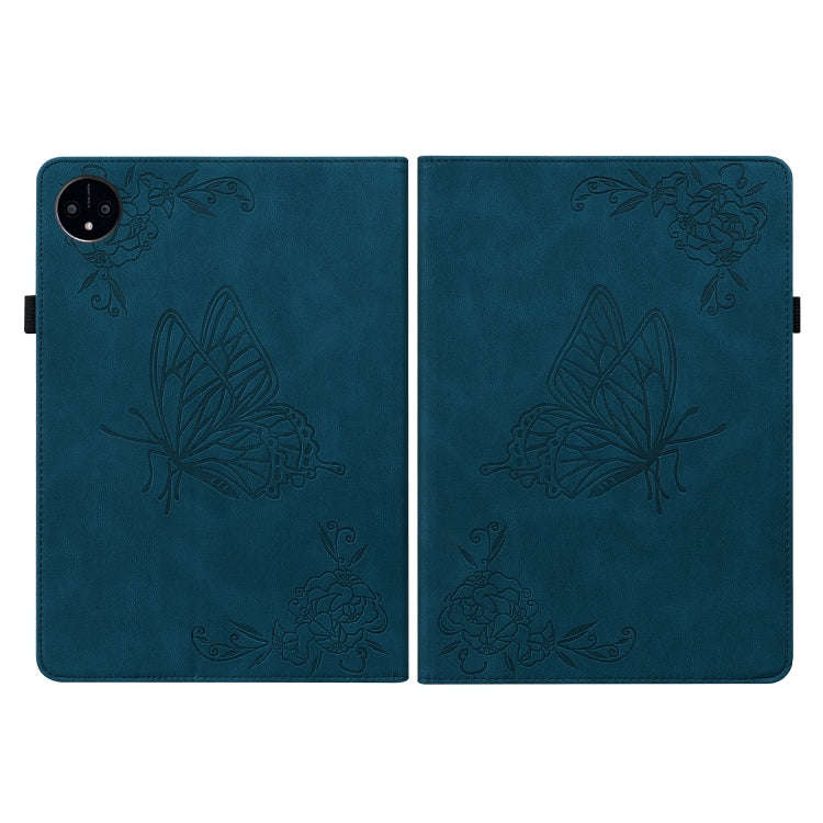 For Huawei MatePad Pro 11 2022 Butterfly Flower Embossed Leather Tablet Case(Blue)