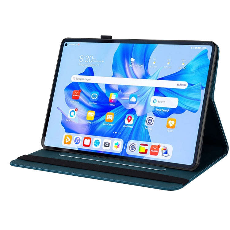 For Huawei MatePad Pro 11 2022 Butterfly Flower Embossed Leather Tablet Case(Blue)