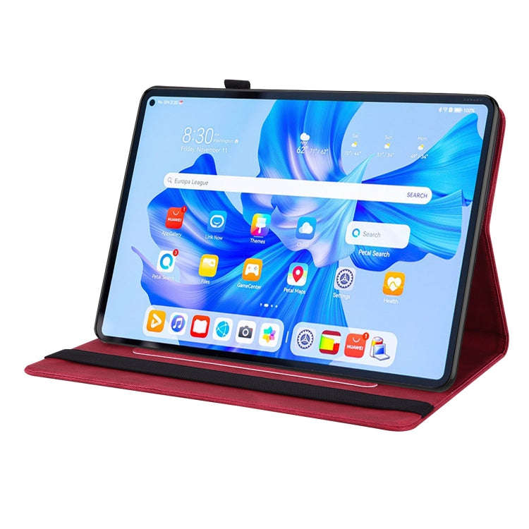 For Huawei MatePad Pro 11 2022 Butterfly Flower Embossed Leather Tablet Case(Red)