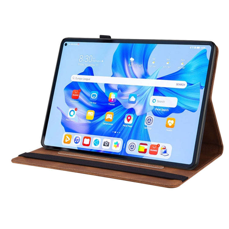 For Huawei MatePad Pro 11 2022 Butterfly Flower Embossed Leather Tablet Case(Brown)
