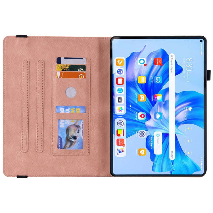 For Huawei MatePad Pro 11 2022 Butterfly Flower Embossed Leather Tablet Case(Rose Gold)