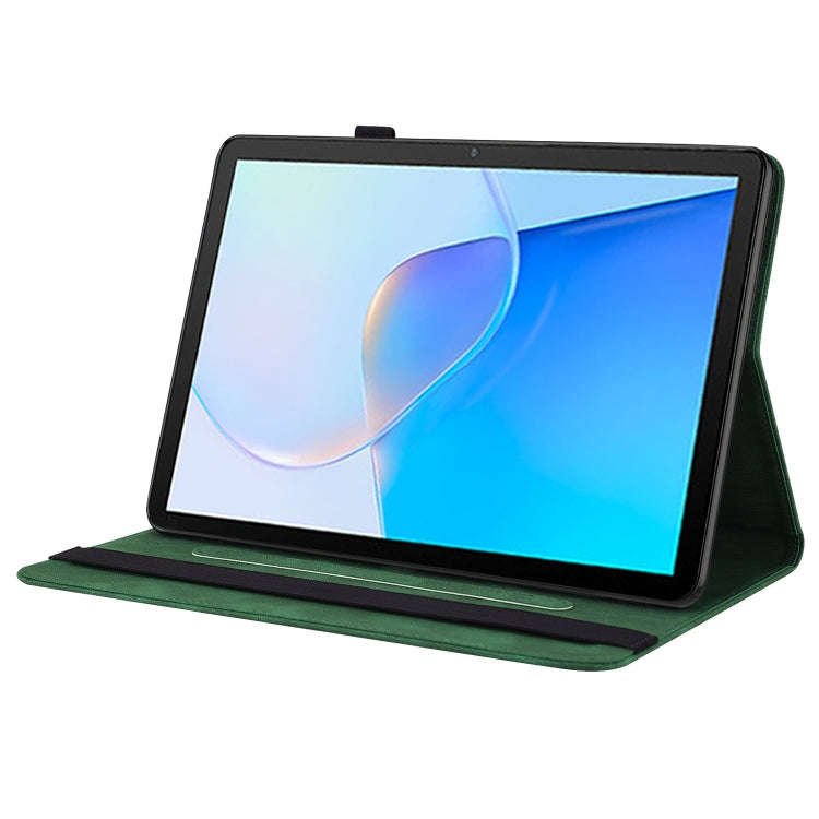 For Huawei MatePad SE Butterfly Flower Embossed Leather Tablet Case(Green)
