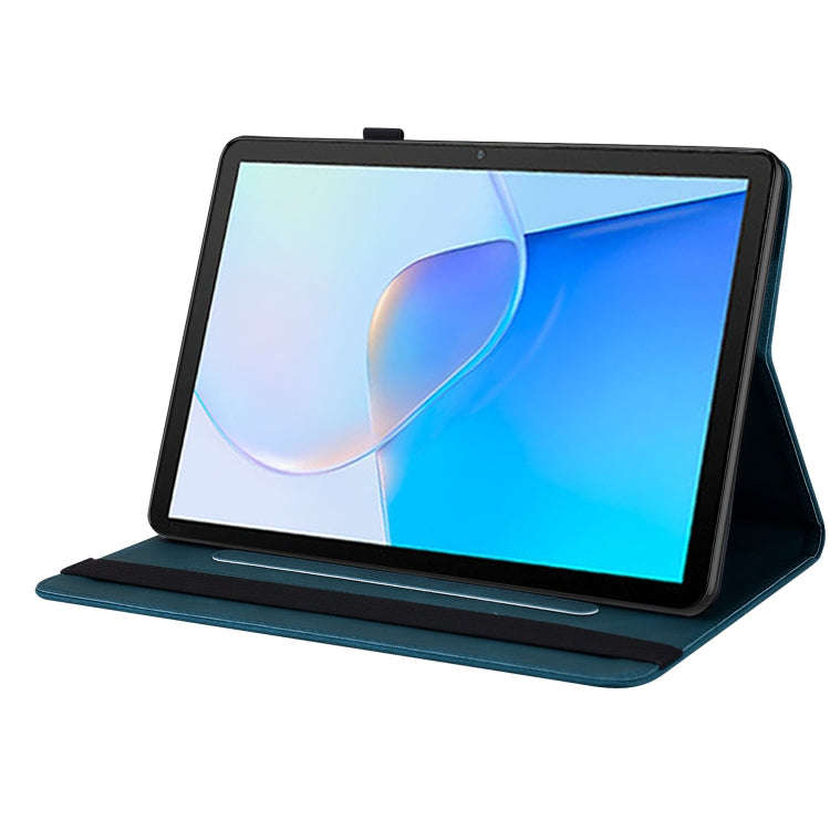 For Huawei MatePad SE Butterfly Flower Embossed Leather Tablet Case(Blue)