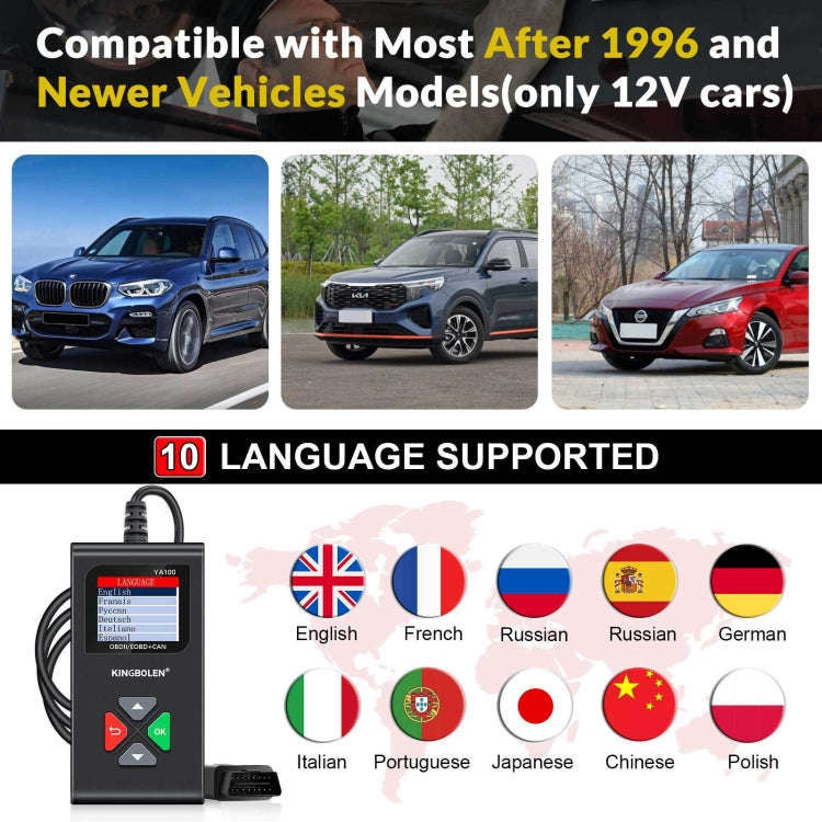 KINGBOLEN YA100 OBD2 Car Engine Fault Diagnosis Tool