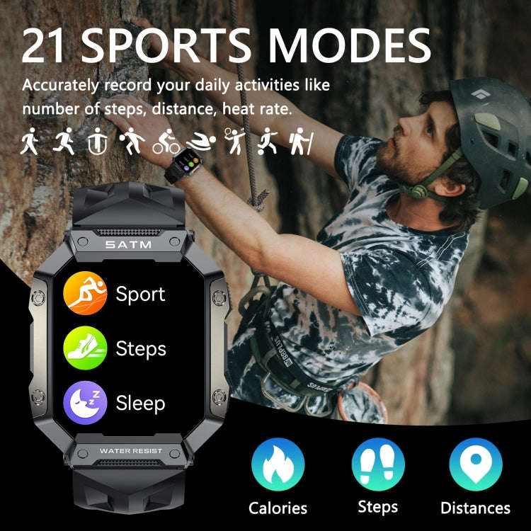 PG333 1.91 inch Waterproof Smart Sports Watch Support Heart Rate Monitoring / Blood Pressure Moni...
