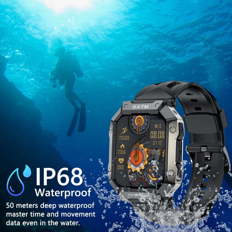PG333 1.91 inch Waterproof Smart Sports Watch Support Heart Rate Monitoring / Blood Pressure Moni...