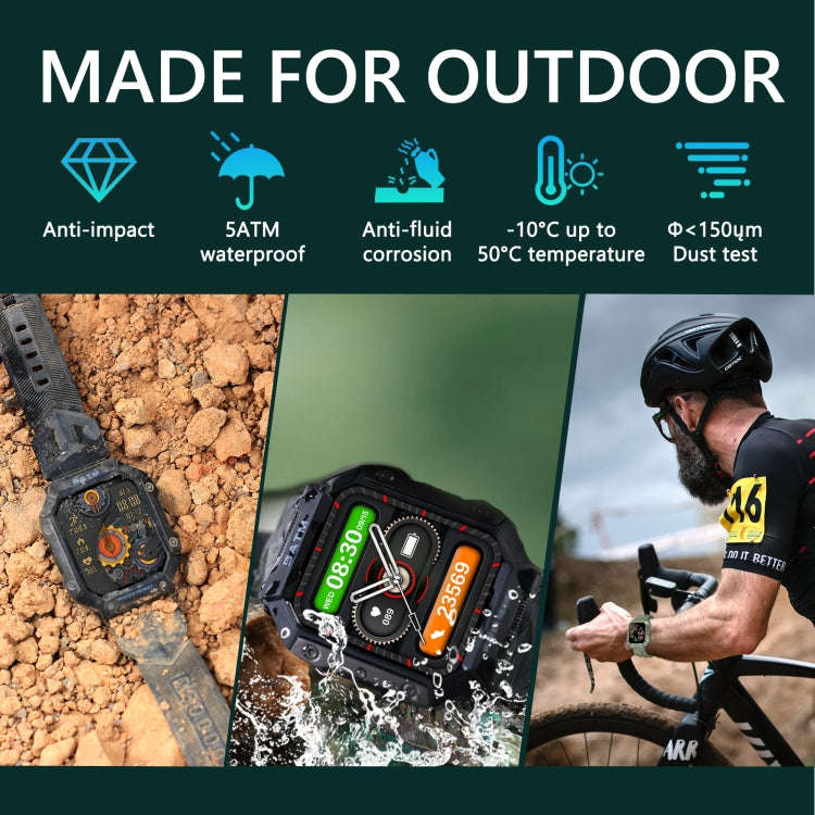 PG333 1.91 inch Waterproof Smart Sports Watch Support Heart Rate Monitoring / Blood Pressure Moni...