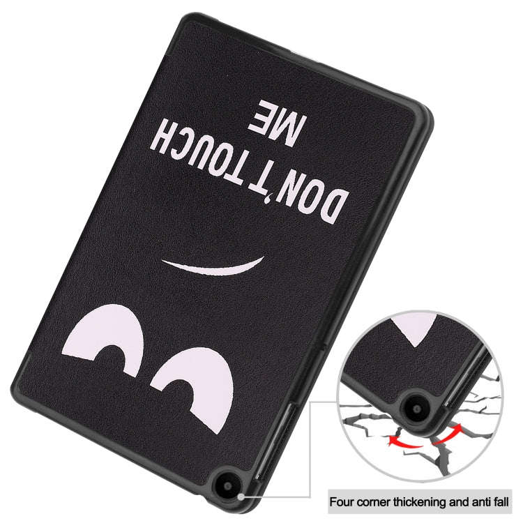 For Huawei Matepad SE 10.4 Custer Painted 3-Fold Holder Leather Tablet Case(Big Eye Me)