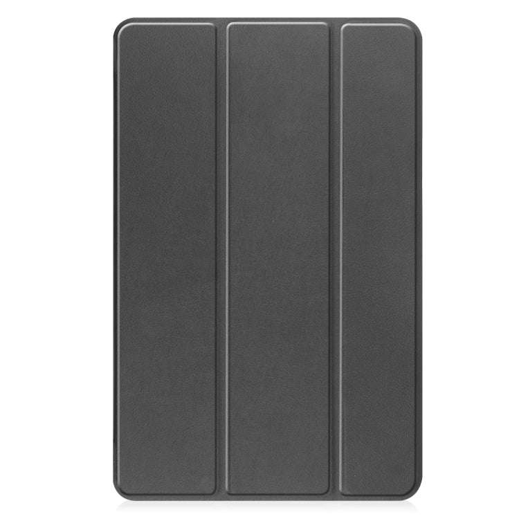 For Huawei Matepad SE 10.4 Custer Pure Color 3-Fold Holder Leather Tablet Case(Black)