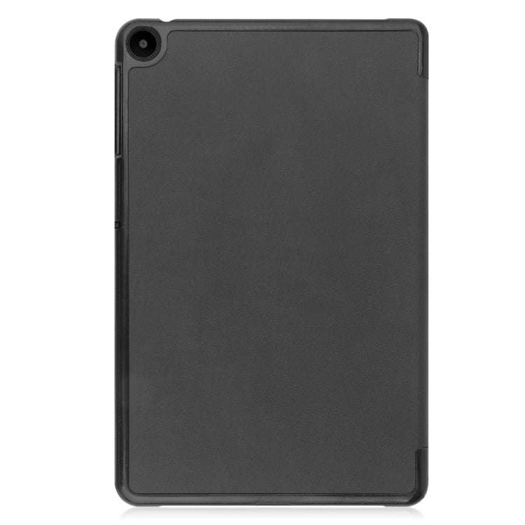 For Huawei Matepad SE 10.4 Custer Pure Color 3-Fold Holder Leather Tablet Case(Black)