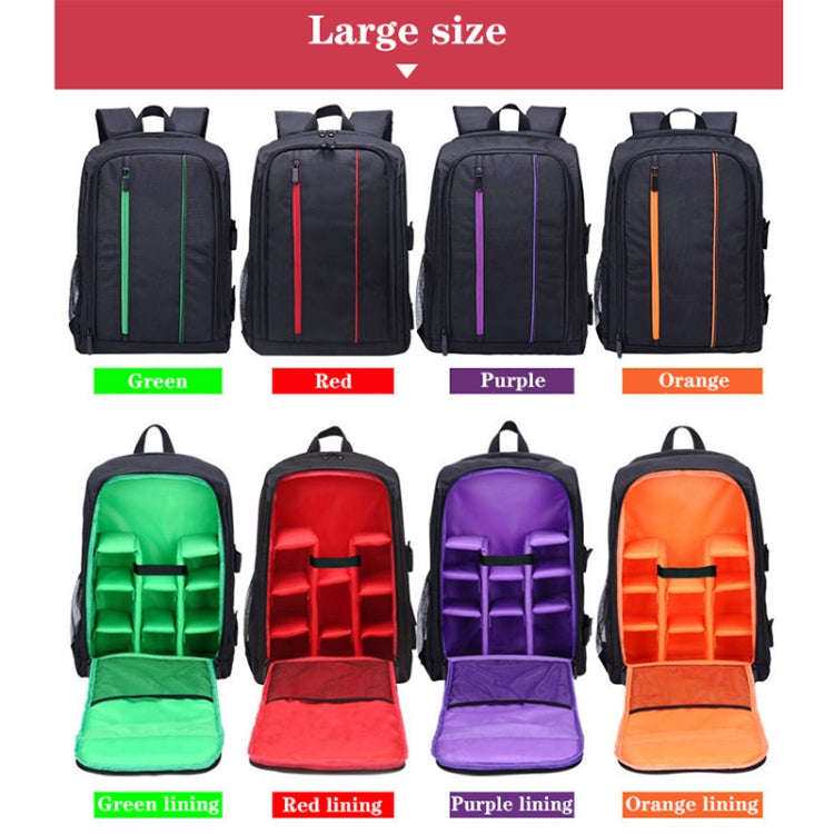 Outdoor Camera Backpack Waterproof Photography Camera Shoulders Bag, Size:45x32x18cm(Orange)