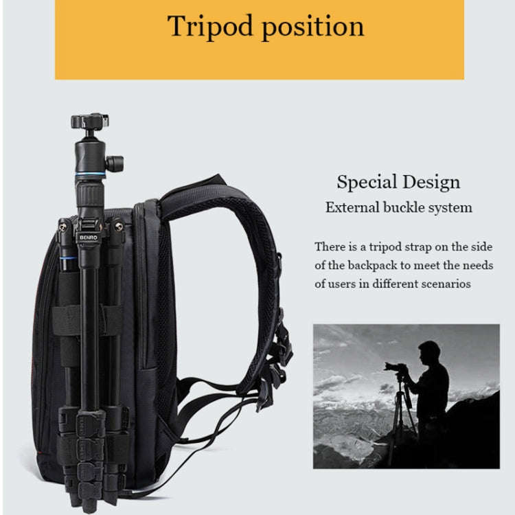 Outdoor Camera Backpack Waterproof Photography Camera Shoulders Bag, Size:45x32x18cm(Orange)