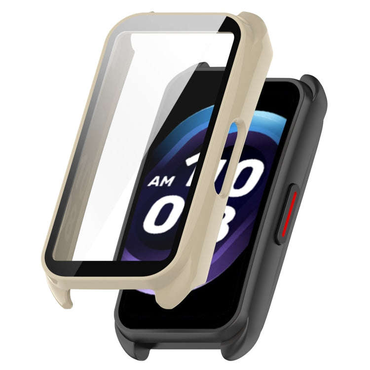 For Keep Band B5 / Band B4 PC + Tempered Film Integrated Watch Protective Case(Ivory White)