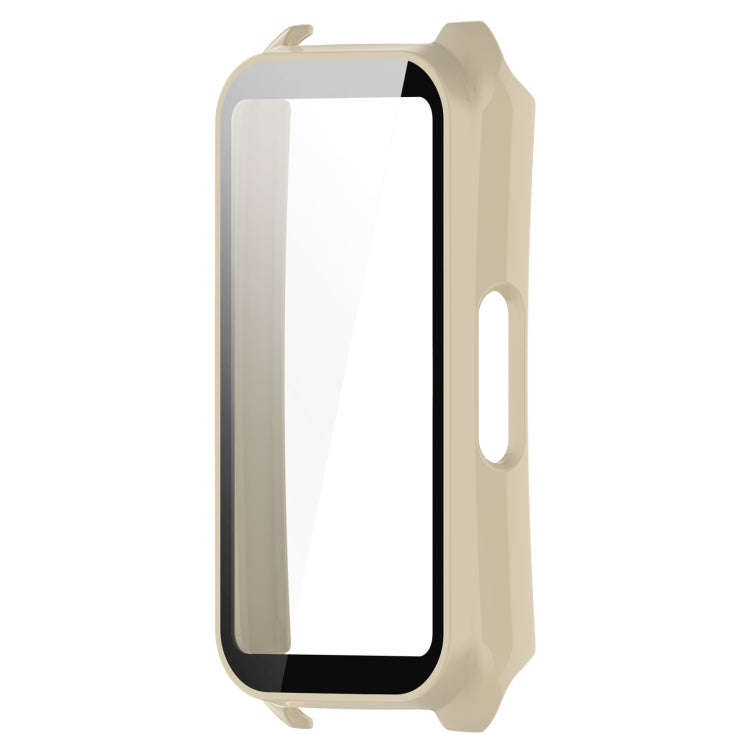 For Keep Band B5 / Band B4 PC + Tempered Film Integrated Watch Protective Case(Ivory White)
