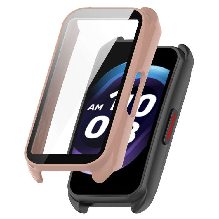 For Keep Band B5 / Band B4 PC + Tempered Film Integrated Watch Protective Case(Pink)