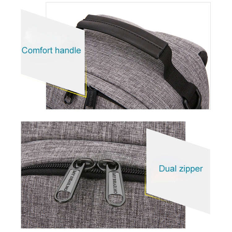 Small Waterproof Camera Backpack Shoulders SLR Camera Bag(Grey)