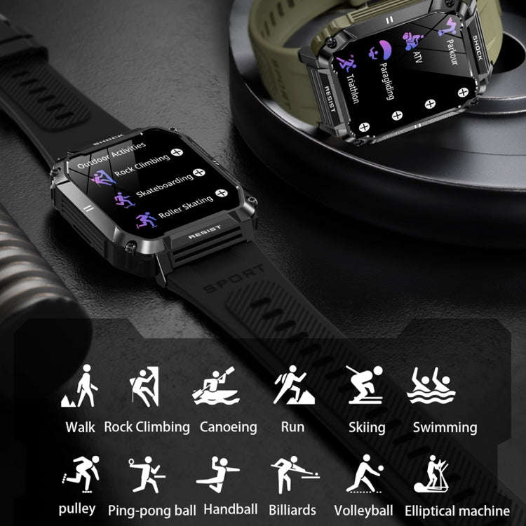 T3 1.95 inch Rugged Smart Sports Wristband Support Heart Rate Monitoring / Blood Pressure Monitor...
